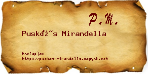 Puskás Mirandella névjegykártya