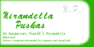 mirandella puskas business card